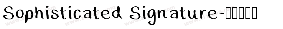 Sophisticated Signature字体转换